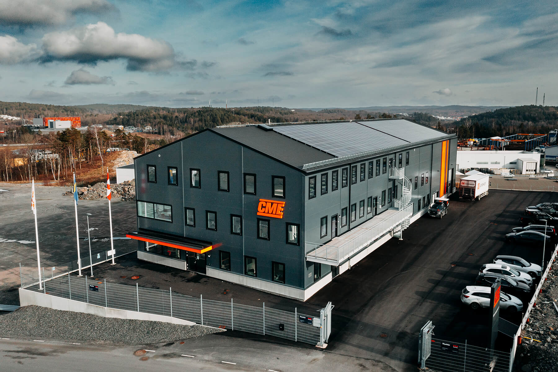 Bird-eye view of the Kungälv CME facility.